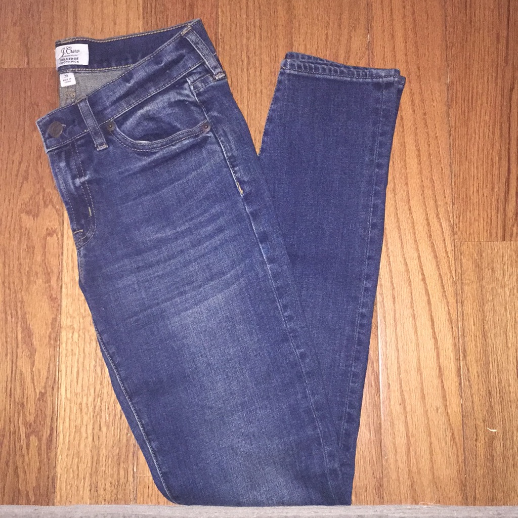 J Crew Selvedge Toothpick Jeans 25